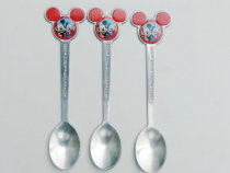 Stainless steel spoon Tea spoon spoon spoon seasoning spoon Household creative mini cartoon spoon Childrens tableware