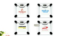 Huida brand 6MM glass scale mini health scale human body electronic scale electronic scale can be printed advertising