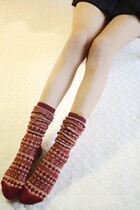 3 pairs of autumn and winter girls high-top knee-top socks womens boots socks cotton stockings college high socks match