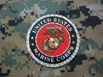 D01-(spot) Marine Corps USMC round LOGO laser car sticker (diameter 7 5)