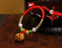 Baby Toddler Bracelet Children Five Colorful Bracelet Baby Pressed Red Rope Peach Nuclear Jade Bracelet New