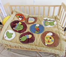 Popular new baby children warm spring and autumn quilt pure cotton baby baby bedding patch single embroidered quilt