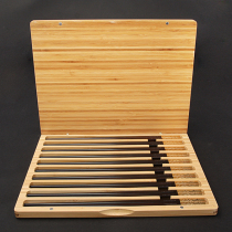 NEWREA new cutting-edge embossed dragon and phoenix ebony chopsticks exquisite workmanship tableware set