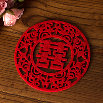 Wedding supplies household items wedding gifts creative hollow coasters felt non-woven coasters