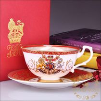  British Royal collection Porcelain enamel color Commemorative collection Cup and saucer gift box