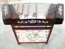 Folk music: professional color wood flower 402 yangqin aluminum alloy wooden box with rack wrench piano bamboo