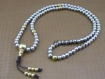 108 10MM stainless steel beads suitable for chanting Buddha three-way Buddha head Tibetan necklace