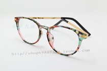 Womens classic new retro round myopia frame metal leg plate frame fashionable and exaggerated must-choose frame