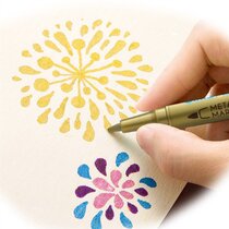 Lion water can metal pen 0 7mm very fine core small straight liquid metal pen 6 colors optional