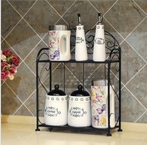 Wrought iron kitchen rack shelf Seasoning shelf Storage shelf Kitchen bottle rack Multi-function storage shelf