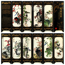 Antique lacquerware small screen Chinese home decorations ornaments table screen Chinese style business abroad to send foreigners gifts