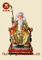 Wooden carving Hongjun old ancestor fragrant camphor wood extremely colored gold lacquer line carving Buddha statue statue Buddha equipment customized 60cm