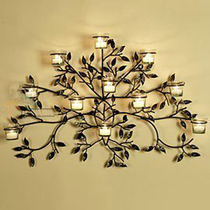 Eurostyle Iron Art Wall Accessories Furnishing Creative Home Living Room Candlestick Hung on Romantic Wedding Wedding Prop Special Price