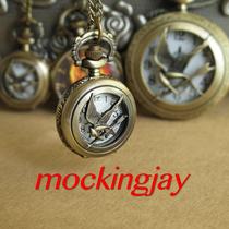 Naked Valley mocking bird brooch badge mockingjay2 generation tongue bird pocket watch pendant necklace Hunger Games