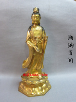 Copper-Given Bodhisattva Buddha image of pure copper-gilded gold-gold trend to Bodhisattva