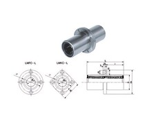 Domestic advanced linear sports bearings High-speed intermediate flange bearings LMFC12Luu 12*21*57
