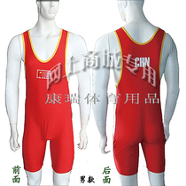 KWE181 weightlifting clothing spandex high-elastic tight body fitness Red and Blue adult children male and female Kang Rui