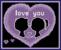 Ultra Clarity Colored Cross Stitch Redrawing Paper Source File Purple Love