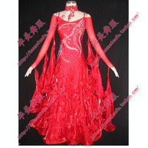 Huamei new national standard performance competition dance suit Modern waltz Tango elegant explosion-style large swing dress custom-made