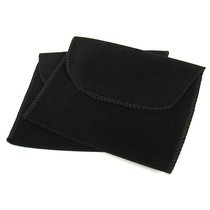 Clamshell suede cloth bag dust-proof bag packing bag short medium long wallet package leather accessories hand jewelry packing bag