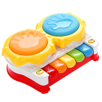  Six-in-one infant childrens music clap story piano Children clap drum educational toy Early education electronic luminous piano