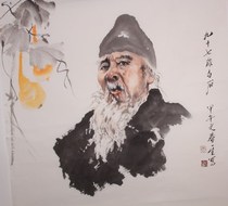 Famous pure hand-painted authentic Chinese painting Qi Baishi boutique character portrait