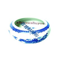 Special Size Blue Flower porcelain pen washing room Four-treasure supplies Porcelain Pen Wash Calligraphy and calligraphy Calligraphy Brush brush Porcelain Brush Wash