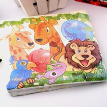 Manufacturer Direct sales Color napkin printed paper towel Cartoon Face Towel Paper Animal Paradise