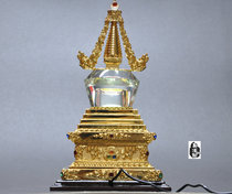 Buddha Tower Buddhist Bodhi Tata Steel molded Seven Cairocolored Light Lotus Terra Crystal Hood Shelita the number is available for Sheerley