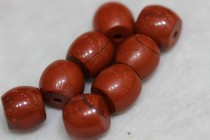Tibetan Buddhist pearl accessories Tibetan red Manau barrel bead pair holes with 1cm diameter 1 2cm