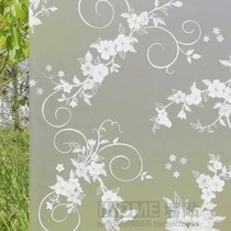 Brushed Glass Sticker Film Bird Flower Vine Window Door Moving Glass Sticker Heat Transmission Opacity BL0056