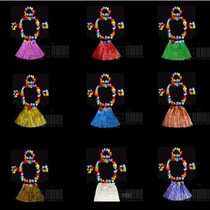Thickening 30CM Hawaii Five Sets Grass Skirts 61 Childrens Day Gala Performance Eco-friendly Straw Dress Dance Costumes