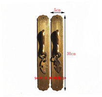 Dividend classical copper accessories antique pure copper door engraved flower handle screen door partition door handle
