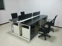 Chengdu combination sitting desk Modern simple steel frame staff computer desk Writing desk two people four people six people