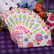 Manufacturer mixed batch of colorful napkins for easy carrying printed paper towels wedding celebration small handkerchief parchment paper