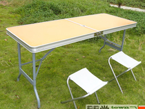 Outdoor ultra - solid iron frame folding table Picnic table BBQ table Show table Outdoor table chair