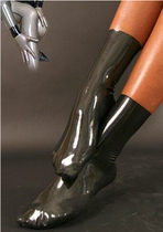  Pure Color Latex Short Socks Latex Socks Multicolor Natural Latex Shape-stocking Socks for men and women