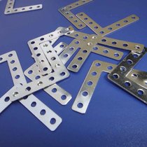 Right-angle 9-hole iron sheet technology small production miniature building model diy hut material angle iron handmade toys