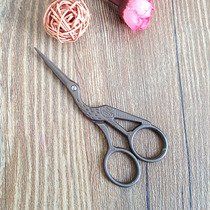 Copper Crane Vintage Scissors Hand Scissors Paper Scissors Cross Stitch Small Scissors Stainless Steel Titanium