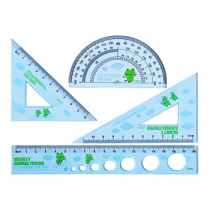 Deli instrument ruler Deli 9619 student ruler cartoon ruler triangle plate protractor 796Fd9FA