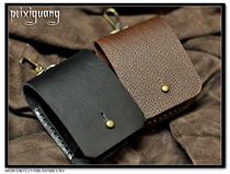 Waist Hanging Small Smoke Bag Head Layer Cow Leather Pure Handmade Original Dermis Small Purse Retro Small Hanging Bag