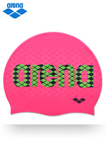 ARENA Arina high quality silicone waterproof mens and womens swimming cap letter printing pattern Korea * spot