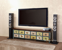 Mediterranean style furniture country furniture color hand-painted furniture TV Cabinet 12 chest cabinet floor cabinet audio-visual cabinet CD Cabinet