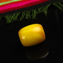 NO 21 to pure dzi bead old Nanhong old magic weapon Tibetan handed down old beeswax barrel beads Buddha beads