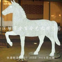 Acrylic White Dragon horse Christmas horse Pegasus God glowing large white horse Waterproof high-grade decoration