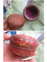 Special Price Passage Years China Wooden Old Bags Mortar Round Sketching Wood Boxes Beauties Pink Boxes Chinea Boxes First Accessories Box