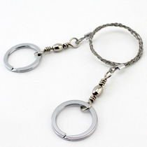 Outdoor 360 degree four-strand multi-function wire saw outdoor life-saving wire saw steel ring handle survival equipment