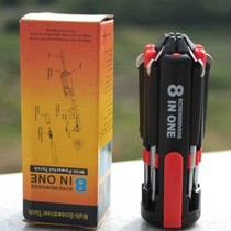 8 in 1 screwdriver with LED lighting household multifunctional all-in-one screwdriver tool outdoor tool 8 eight in one