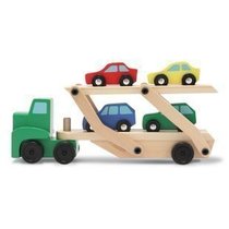Childrens loading and unloading combination car baby puzzle assembly building blocks wooden toys car loading and unloading double truck