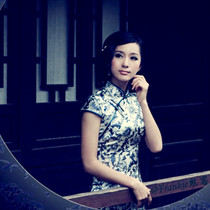 2018 Spring Summer Dress New Qipao Dress With Dress Blue Flower Porcelain Qipao Long Style Qipao Dress With Dress Fashion